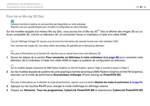 Sony VPCCA3X1R - VPCCA3X1R Mode d'emploi Fran&ccedil;ais