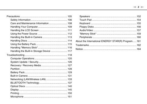 Sony VPCCA3X1R - VPCCA3X1R Mode d'emploi Anglais