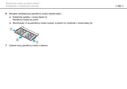 Sony VPCCA3X1R - VPCCA3X1R Mode d'emploi Slovaque