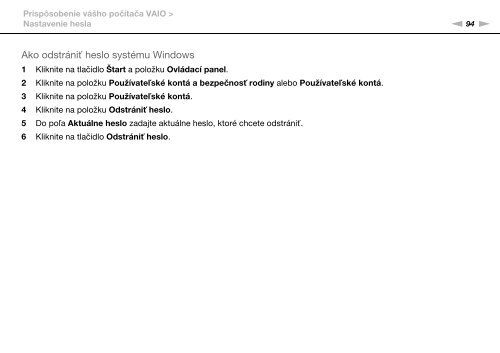 Sony VPCCA3X1R - VPCCA3X1R Mode d'emploi Slovaque