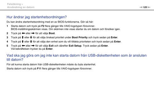 Sony VPCCA3X1R - VPCCA3X1R Mode d'emploi Su&eacute;dois