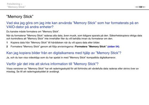 Sony VPCCA3X1R - VPCCA3X1R Mode d'emploi Su&eacute;dois