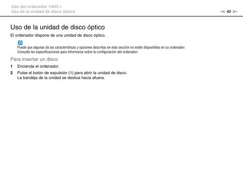 Sony VPCCA3X1R - VPCCA3X1R Mode d'emploi Espagnol