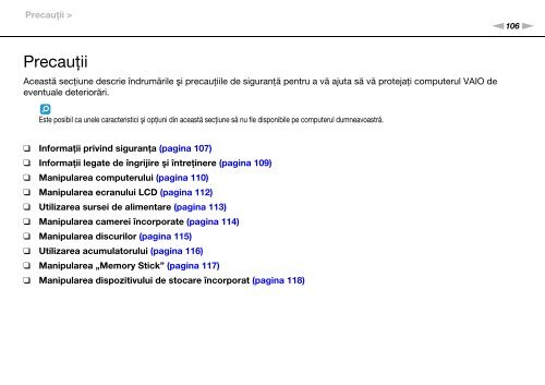 Sony VPCCA3X1R - VPCCA3X1R Mode d'emploi Roumain