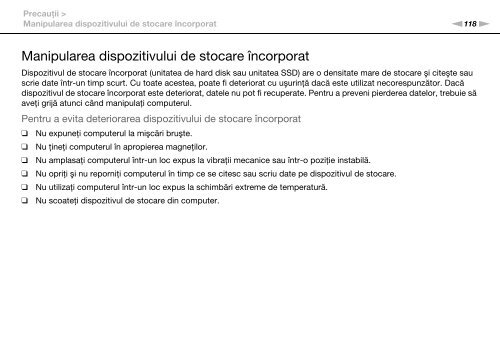 Sony VPCCA3X1R - VPCCA3X1R Mode d'emploi Roumain