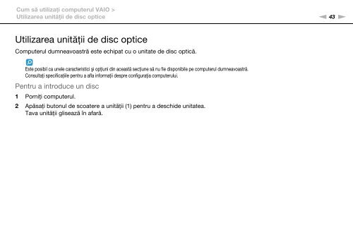 Sony VPCCA3X1R - VPCCA3X1R Mode d'emploi Roumain