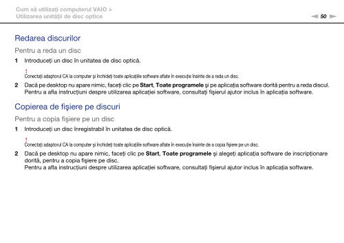 Sony VPCCA3X1R - VPCCA3X1R Mode d'emploi Roumain