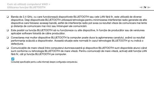 Sony VPCCA3X1R - VPCCA3X1R Mode d'emploi Roumain