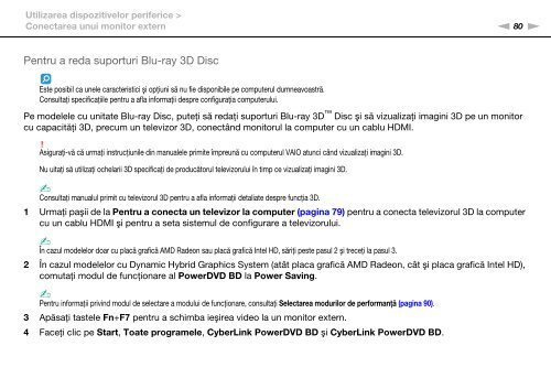 Sony VPCCA3X1R - VPCCA3X1R Mode d'emploi Roumain