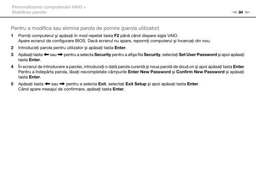 Sony VPCCA3X1R - VPCCA3X1R Mode d'emploi Roumain