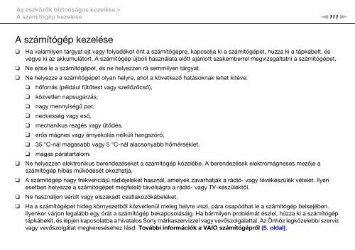 Sony VPCCA3X1R - VPCCA3X1R Mode d'emploi Hongrois