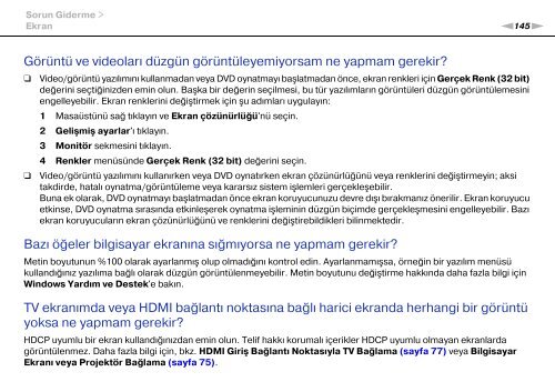 Sony VPCCA3X1R - VPCCA3X1R Mode d'emploi Turc