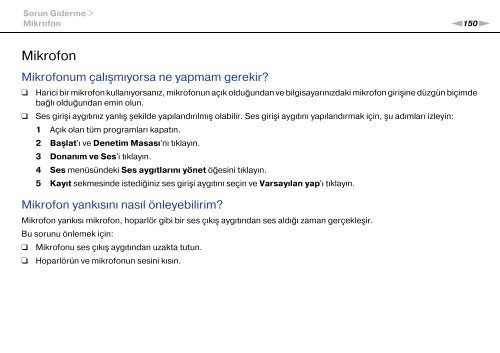 Sony VPCCA3X1R - VPCCA3X1R Mode d'emploi Turc