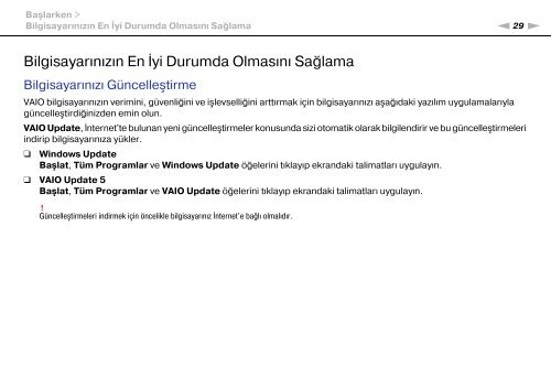 Sony VPCCA3X1R - VPCCA3X1R Mode d'emploi Turc