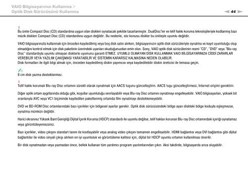 Sony VPCCA3X1R - VPCCA3X1R Mode d'emploi Turc