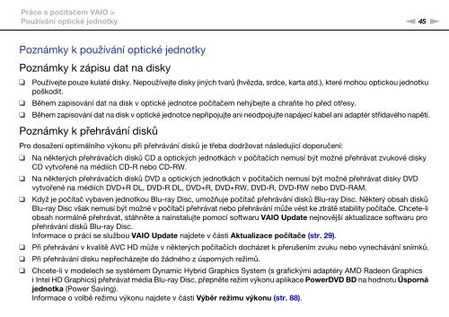 Sony VPCCA3X1R - VPCCA3X1R Mode d'emploi Tch&egrave;que