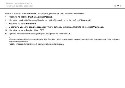 Sony VPCCA3X1R - VPCCA3X1R Mode d'emploi Tch&egrave;que