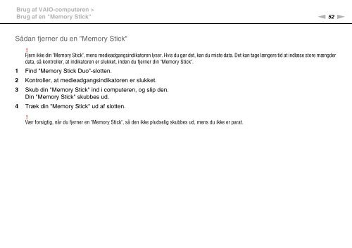 Sony VPCCA3X1R - VPCCA3X1R Mode d'emploi Danois