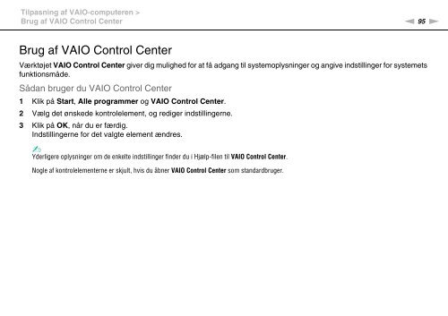 Sony VPCCA3X1R - VPCCA3X1R Mode d'emploi Danois