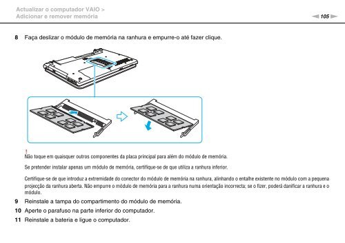 Sony VPCCA3X1R - VPCCA3X1R Mode d'emploi Portugais