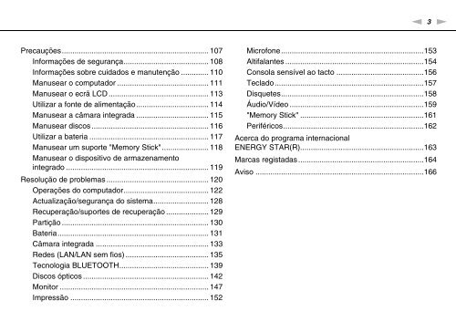 Sony VPCCA3X1R - VPCCA3X1R Mode d'emploi Portugais