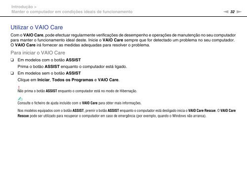 Sony VPCCA3X1R - VPCCA3X1R Mode d'emploi Portugais