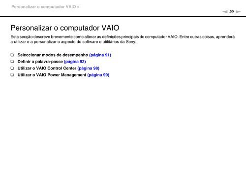 Sony VPCCA3X1R - VPCCA3X1R Mode d'emploi Portugais