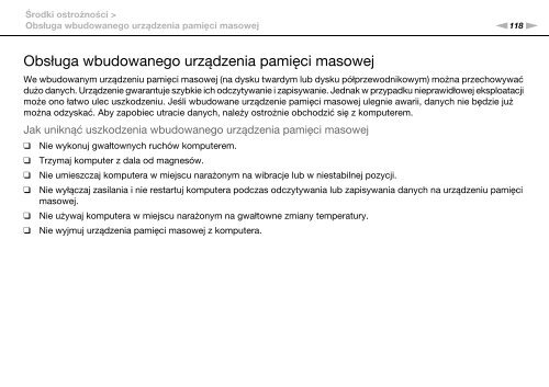 Sony VPCCA3X1R - VPCCA3X1R Mode d'emploi Polonais