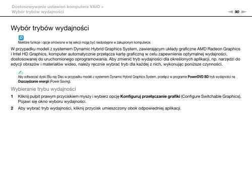 Sony VPCCA3X1R - VPCCA3X1R Mode d'emploi Polonais