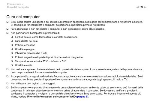 Sony VPCCA3X1R - VPCCA3X1R Mode d'emploi Italien