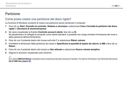 Sony VPCCA3X1R - VPCCA3X1R Mode d'emploi Italien