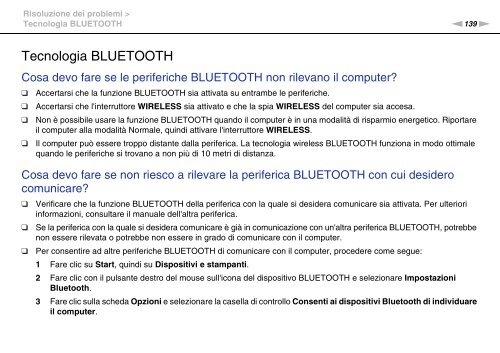 Sony VPCCA3X1R - VPCCA3X1R Mode d'emploi Italien