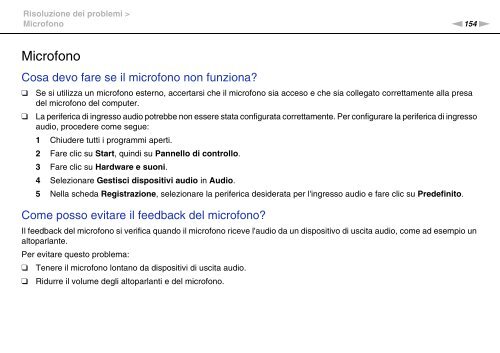 Sony VPCCA3X1R - VPCCA3X1R Mode d'emploi Italien