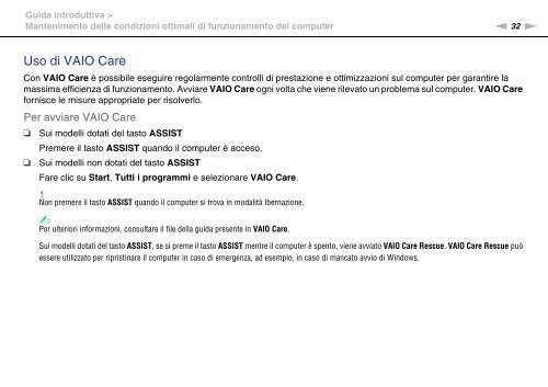 Sony VPCCA3X1R - VPCCA3X1R Mode d'emploi Italien