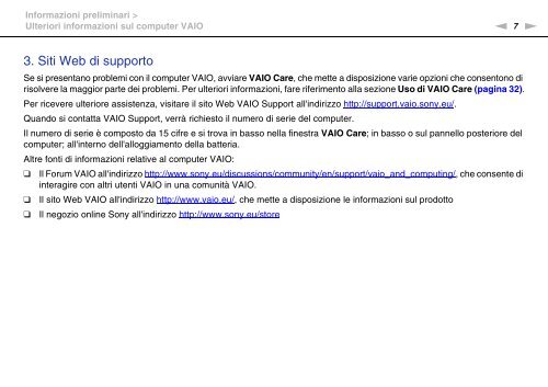 Sony VPCCA3X1R - VPCCA3X1R Mode d'emploi Italien