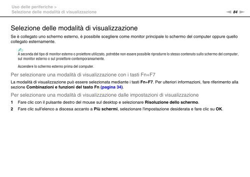 Sony VPCCA3X1R - VPCCA3X1R Mode d'emploi Italien