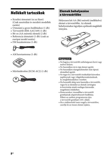 Sony STR-DN840 - STR-DN840 Istruzioni per l'uso Ungherese