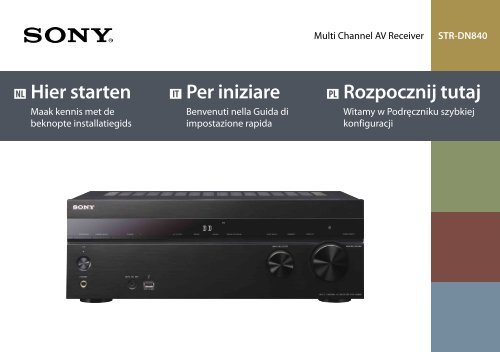 Sony STR-DN840 - STR-DN840 Guida di configurazione rapid Olandese