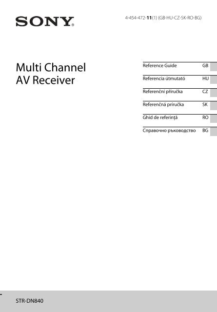 Sony STR-DN840 - STR-DN840 Guida di riferimento Ungherese