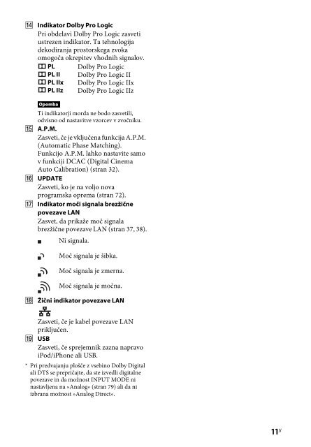 Sony STR-DN840 - STR-DN840 Istruzioni per l'uso Sloveno