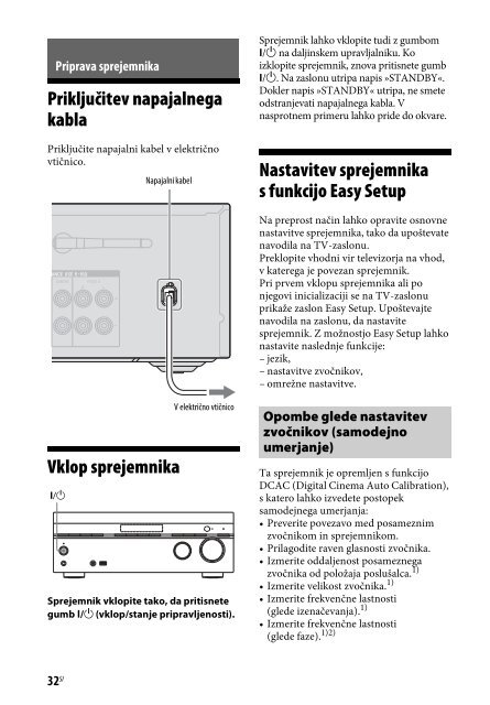 Sony STR-DN840 - STR-DN840 Istruzioni per l'uso Sloveno