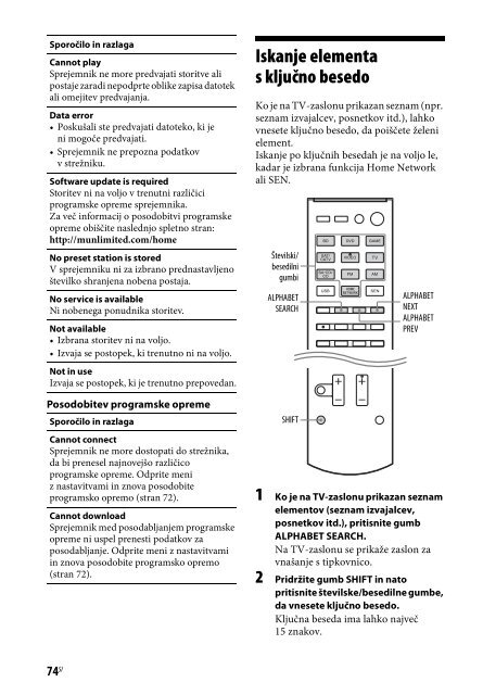 Sony STR-DN840 - STR-DN840 Istruzioni per l'uso Sloveno