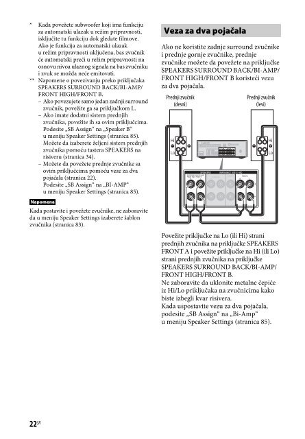 Sony STR-DN840 - STR-DN840 Istruzioni per l'uso Serbo