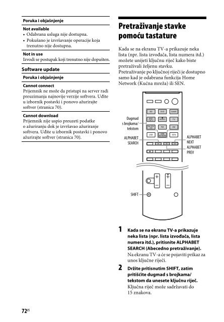 Sony STR-DN840 - STR-DN840 Istruzioni per l'uso Bosniaco