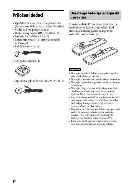 Sony STR-DN840 - STR-DN840 Istruzioni per l'uso Bosniaco