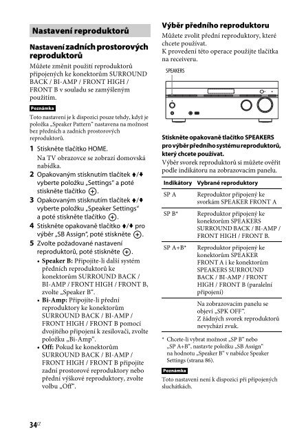 Sony STR-DN840 - STR-DN840 Istruzioni per l'uso Ceco