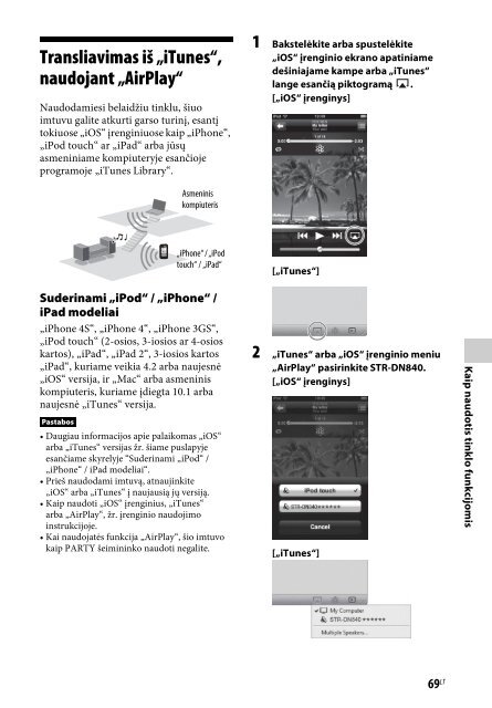 Sony STR-DN840 - STR-DN840 Istruzioni per l'uso Lituano