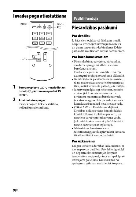 Sony STR-DN840 - STR-DN840 Istruzioni per l'uso Lettone