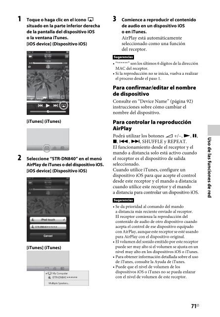 Sony STR-DN840 - STR-DN840 Istruzioni per l'uso Spagnolo