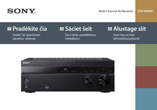 Sony STR-DN840 - STR-DN840 Guida di configurazione rapid Estone